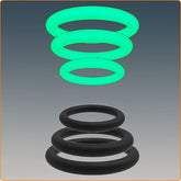 BDStyle Glow-in-the-Dark Pleasure Enhancing Cock Ring Set Ball and Cock Toys